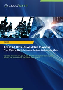 Get the M&A Data Stewardship Playbook Front