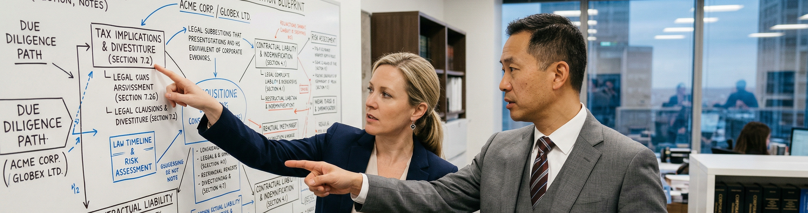 Two People Dicsussing Whiteboard