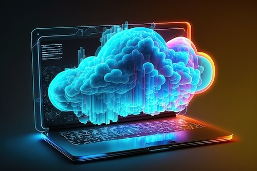 laptop with cloud computing-2