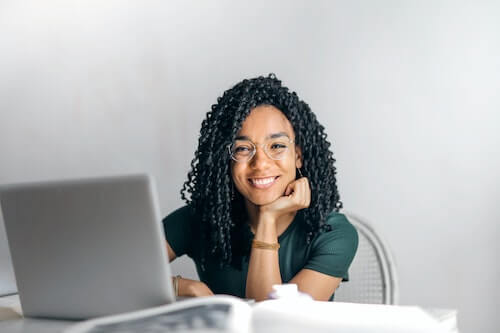 pexels - stock - happy computer user
