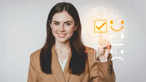 young-business-woman-checking-satisfaction-checklist-box-copy-space